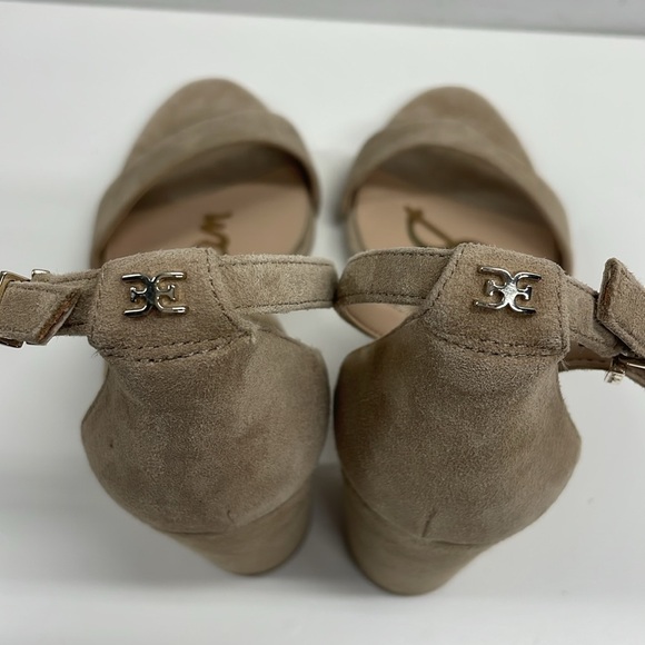 New Sam Edelman Yaro Nude Suede Strappy Heels Size 7.5 - Picture 5 of 10